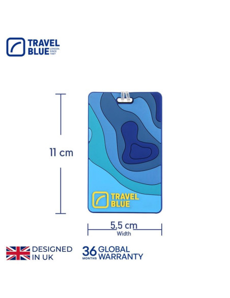 Travel blue identyfikator bagażowy mapy