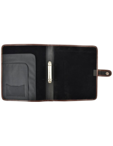 Organizer / portfolio brązowo-czarny semi line