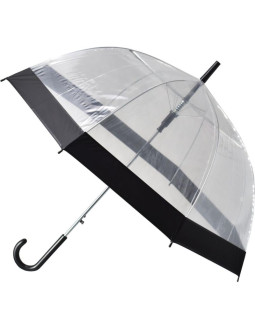 Parasol długi transparentny czarny semi line