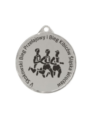 Medal stalowy grawerowany laserem- rmi