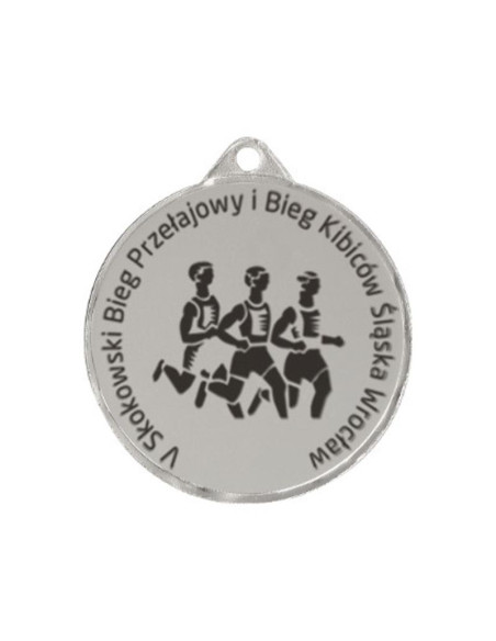 Medal stalowy grawerowany laserem- rmi