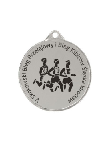 Medal stalowy grawerowany laserem- rmi