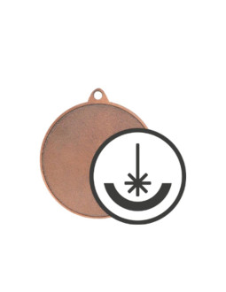 Medal stalowy grawerowany laserem- rmi