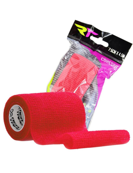 Rea tape bandaż elastyczny cohesive band samoprzylepny 4,5m 7,5cm czerwony