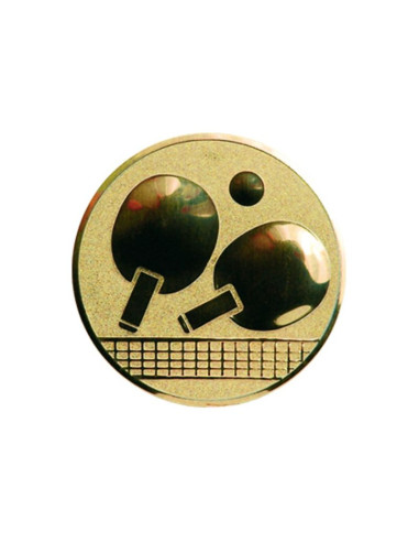 Wklejka aluminiowa złota - tenis stołowy