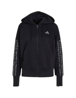 Bluza damska adidas seasonal essentials animal print 3-stripes full-zip hooded czarna ks8002 2