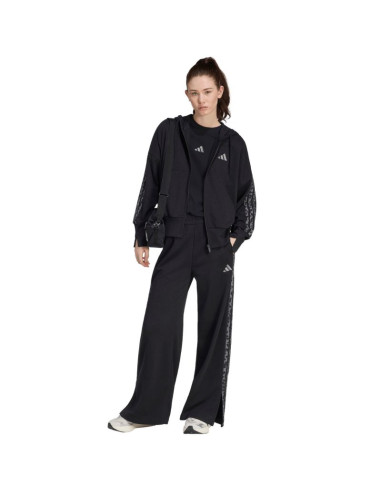 Bluza damska adidas seasonal essentials animal print 3-stripes full-zip hooded czarna ks8002