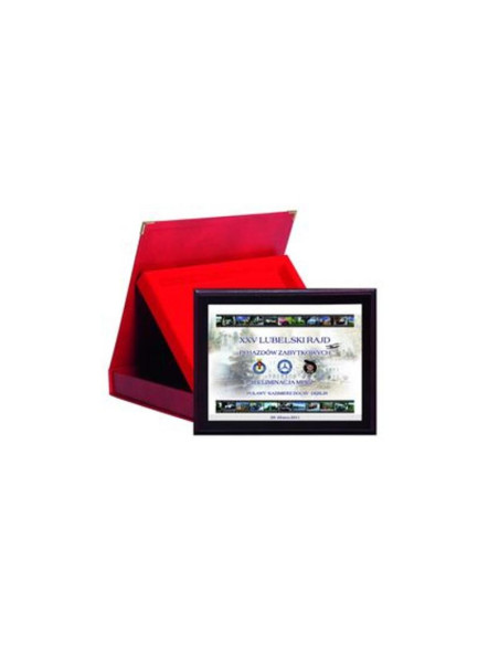 Dyplom z tworzywa sztucznego- z laminatem colour touch z etui 275x220 mm
