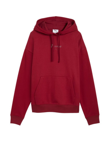 Bluza damska puma ess script comfort hoodie czerwona 694136 23