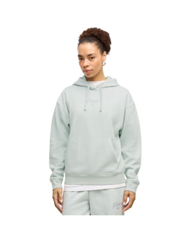 Bluza damska puma ess script comfort hoodie miętowa 694136 29