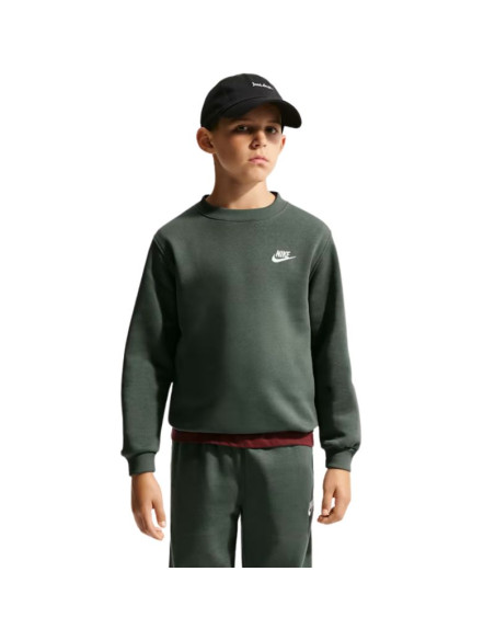 Bluza dla dzieci nike sportswear club fleece ciemnozielona fd3006 305