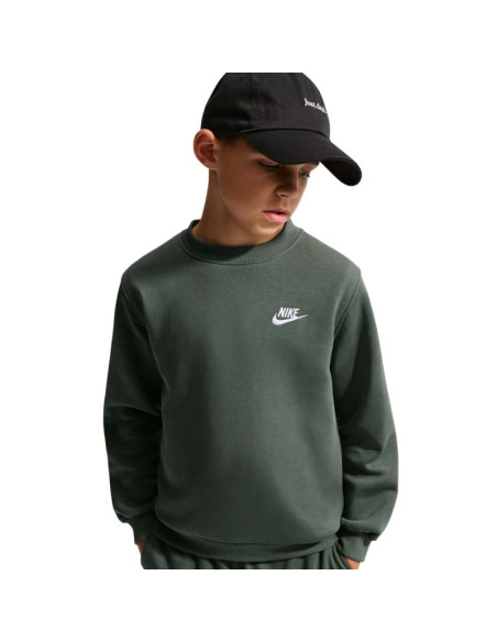 Bluza dla dzieci nike sportswear club fleece ciemnozielona fd3006 305