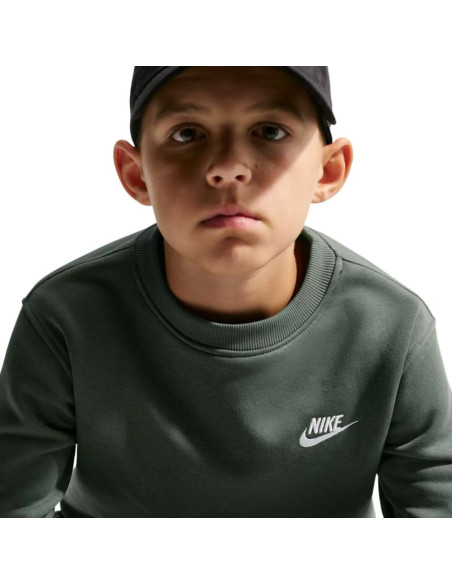 Bluza dla dzieci nike sportswear club fleece ciemnozielona fd3006 305