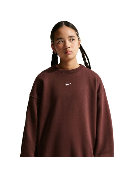 Bluza dla dzieci nike sportswear studio brązowa im4947 658
