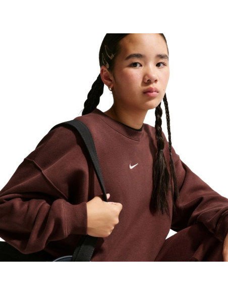 Bluza dla dzieci nike sportswear studio brązowa im4947 658