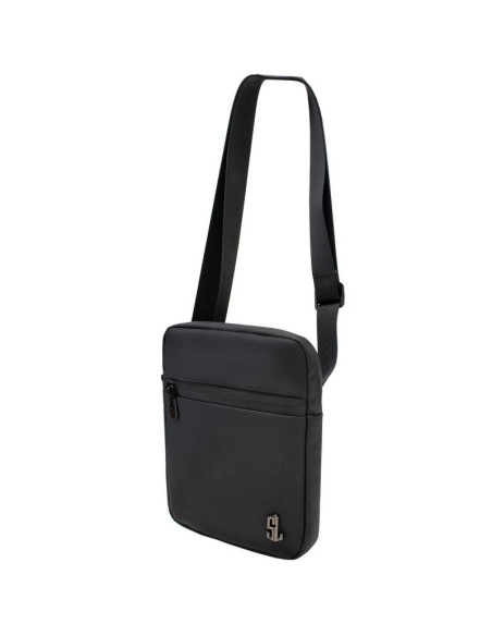 Saszetka na ramię p8312-0 pu czarna semi line