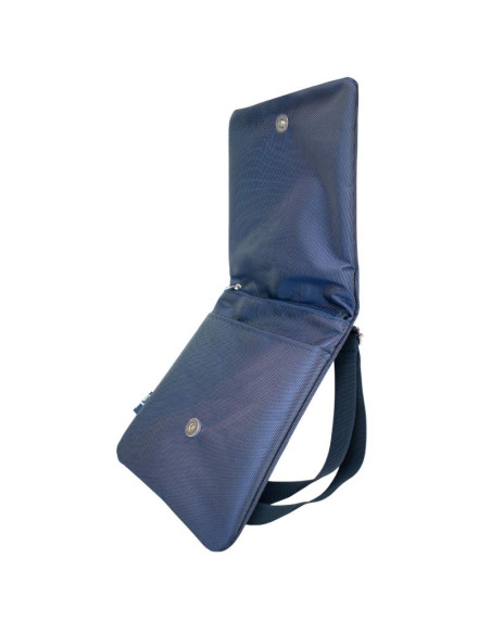 Saszetka na ramię p8312-0 pu czarna semi line