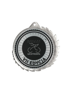 Medal metalowy z grawerowaniem na laminacie