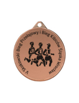 Medal stalowy grawerowany laserem- rmi