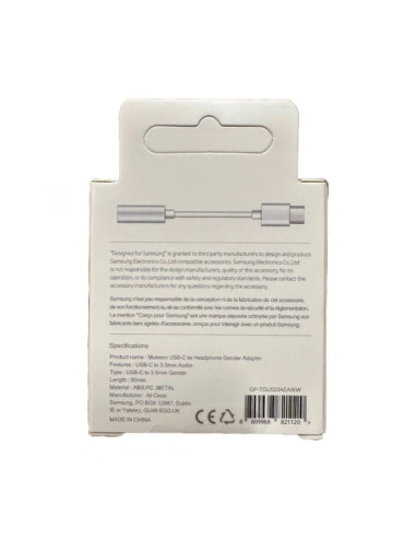 Adapter samsung gp-tgu023ae dac usb-c do mini jack 3.5mm - biały
