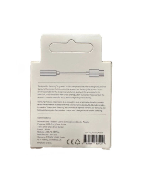 Adapter samsung gp-tgu023ae dac usb-c do mini jack 3.5mm - biały