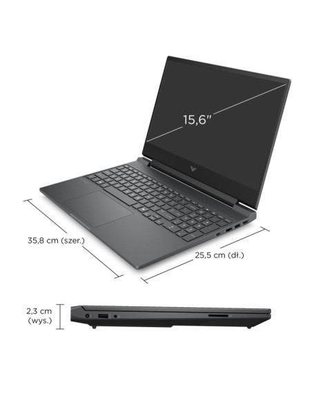 Hp victus 15-fa2246nw i5-13420h 15.6"fhd ips 144hz 300nits ag 16gb ddr4 ssd512 geforce rtx 3050 6gb wifi6+bt cam720p 52,5wh win1