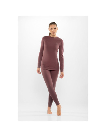 Bielizna damska viking meriboo lady set merino różowa   s