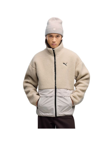 Kurtka męska puma hybrid re: fibre sherpa beżowa 694562 82