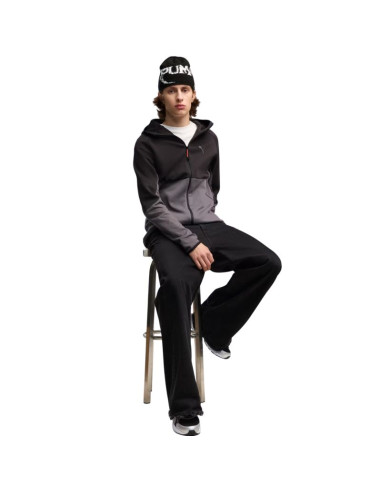 Bluza męska puma tech slim elevated czarno-szara 693951 34