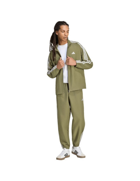 Dres męski adidas 3-stripes woven oliwkowy ky2300