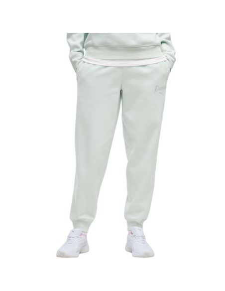 Spodnie damskie puma ess script comfort miętowe 694067 29