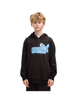 Bluza dla dzieci puma ess logo lab relaxed hoodie czarna 694674 01