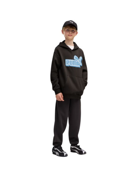 Bluza dla dzieci puma ess logo lab relaxed hoodie czarna 694674 01
