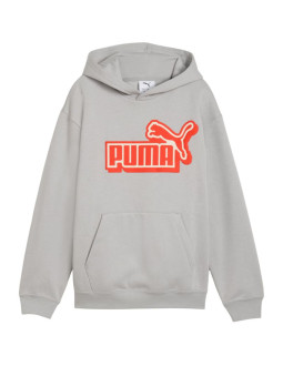 Bluza dla dzieci puma ess logo lab relaxed hoodie szara 694674 63 2