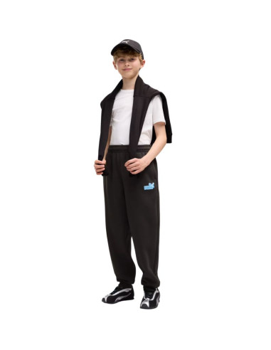 Spodnie dla dzieci puma ess logo lab relaxed czarne 694675 01