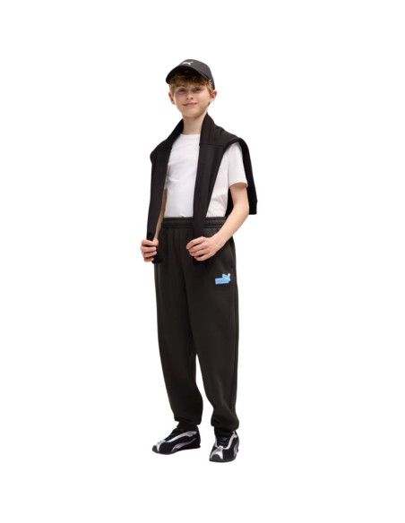 Spodnie dla dzieci puma ess logo lab relaxed czarne 694675 01