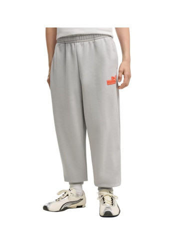Spodnie dla dzieci puma ess logo lab relaxed szare 694675 63