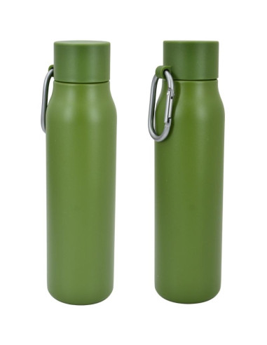 Butelka termiczna 550ml z karabińczykiem zielona stamina