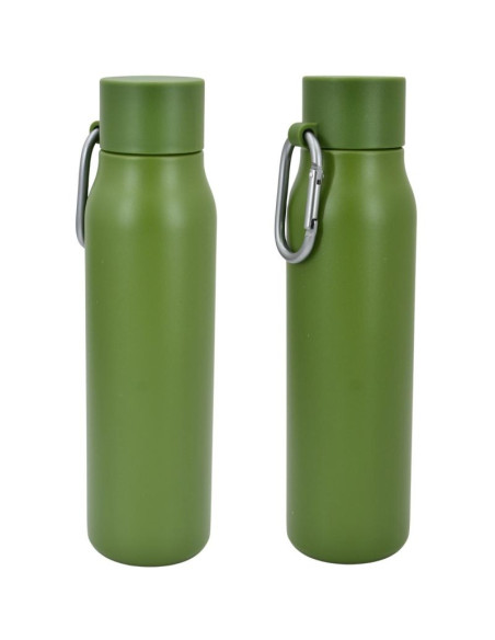 Butelka termiczna 550ml z karabińczykiem zielona stamina