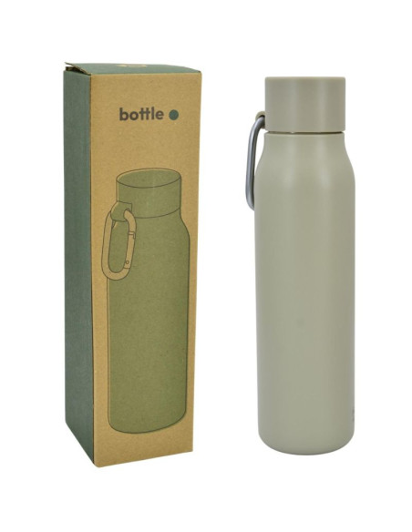 Butelka termiczna 550ml z karabińczykiem beżowa stamina