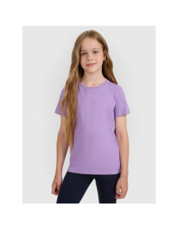 T-shirt regular gładki dziewczęcy 4f 4fjraw25ttshf3233-51s