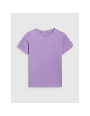 T-shirt regular gładki dziewczęcy 4f 4fjraw25ttshf3233-51s