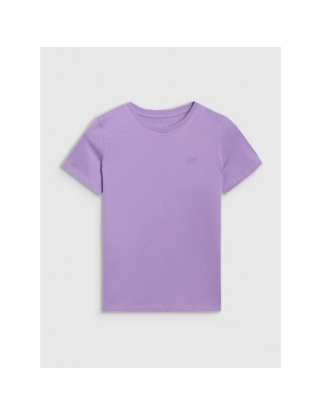 T-shirt regular gładki dziewczęcy 4f 4fjraw25ttshf3233-51s