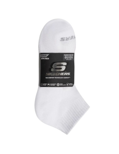 Skechers 5pk unisex 1/2 terry qtr crew s602095-100 białe 39-42