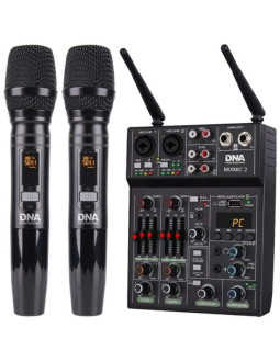 Dna mixmic 2 - zestaw (mikser audio usb + 2 mikrofony bezprzewodowe) 2