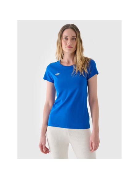T-shirt slim gładki damski 4f nosh4tsd001b-36s