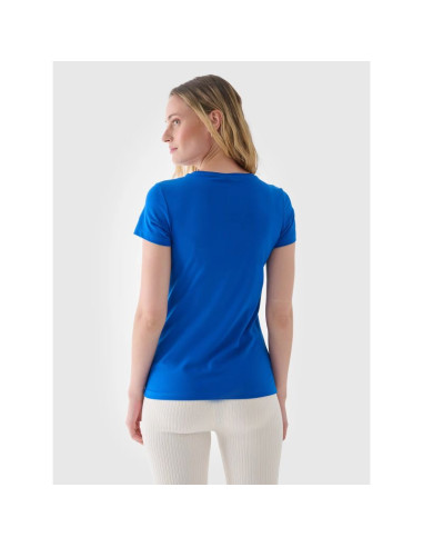 T-shirt slim gładki damski 4f nosh4tsd001b-36s