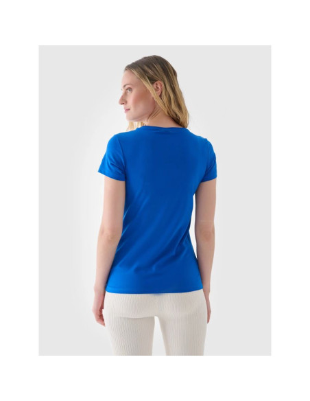 T-shirt slim gładki damski 4f nosh4tsd001b-36s