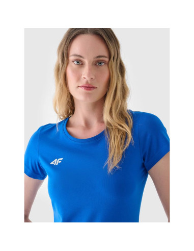 T-shirt slim gładki damski 4f nosh4tsd001b-36s