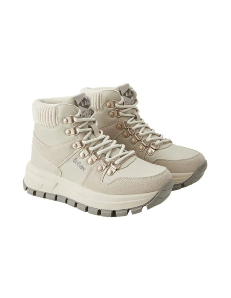 Lee cooper buty zimowe sportowe damskie jasnoszare botki ocieplane